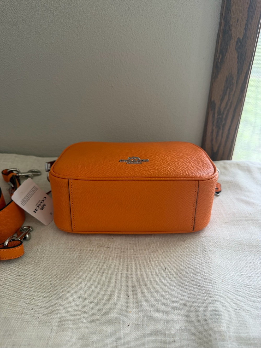 Coach Orange Crossbody Camera Bag with Strap - Picture 5 of 9